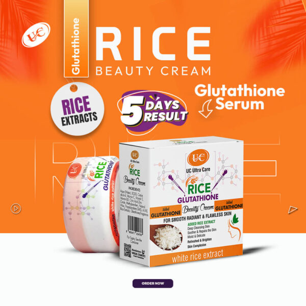 Rice Cream with Glutathione whitening acne cream
